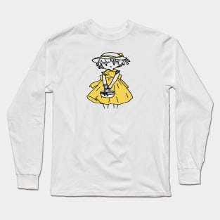 girl with yellow dress bought basket Long Sleeve T-Shirt